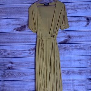 LuLu’s mustard wrap maxi